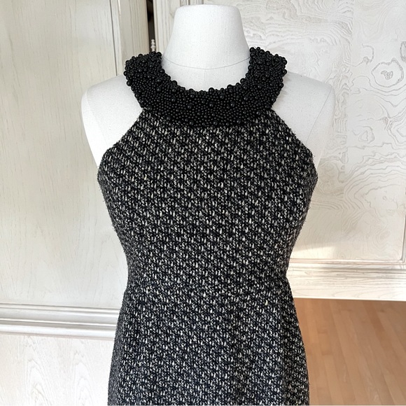 INC International Concepts Tweed Wool Blend Beaded Neck Sleeveless Dress - Picture 3 of 12